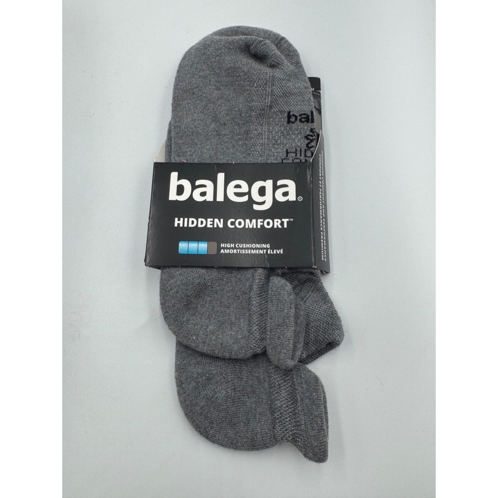 NWT Balega Hidden Comfort Socks Unisex Adults Medium Gray No-Show High-Cushion